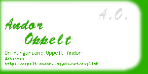 andor oppelt business card